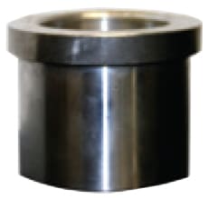 Polished steel flanged sleeve bearing