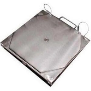 Square stainless steel baking pan with handles