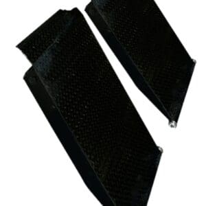 Pair of black carbon fiber car canards