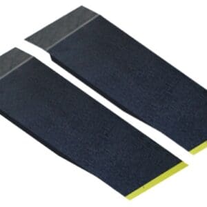 Two black adhesive grip tape strips