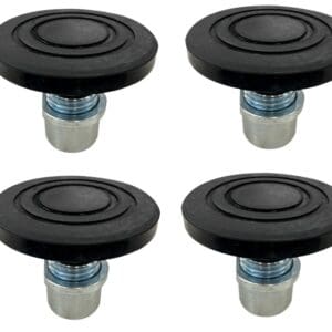 Set of four adjustable rubber furniture feet