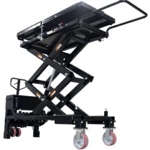 Black heavy duty hydraulic scissor lift table
