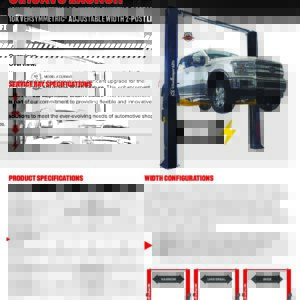 Two-post adjustable vehicle lift brochure