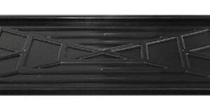 Black plastic boot tray with drainage channels