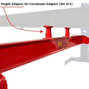 Red 15-inch crossbeam height adapters