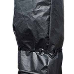 Black protective cover on pallet jack