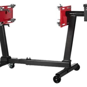 Adjustable engine stand with red mounting plates