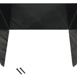 Black adjustable monitor sunshade with screws