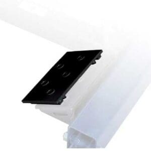 Translucent LED channel diffuser with black endcap