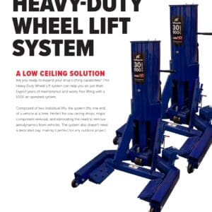 Blue heavy-duty wheel lift system