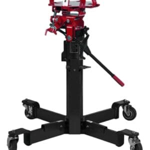 Hydraulic transmission jack with red adjustable cradle