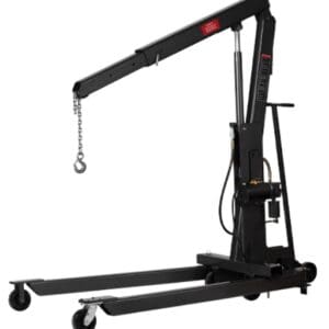 Black hydraulic engine hoist crane with wheels