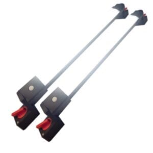 Pair of adjustable roof rack crossbars