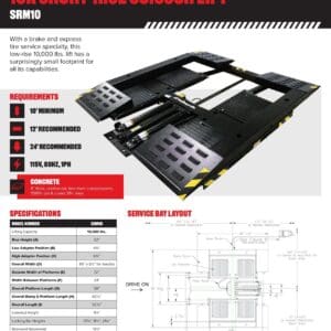 10K short-rise scissor lift with ramps