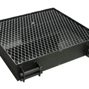 Square steel diamond-mesh industrial access grate