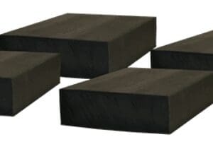 Four black rectangular foam blocks