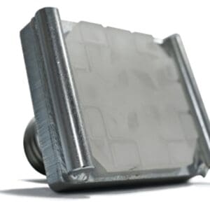 Square metal mounting bracket with thermal pad