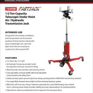 Norco 1/2-ton telescopic transmission jack
