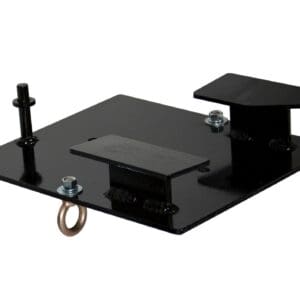 Black steel mounting plate with lift ring