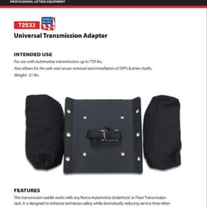 Norco universal transmission adapter with pads