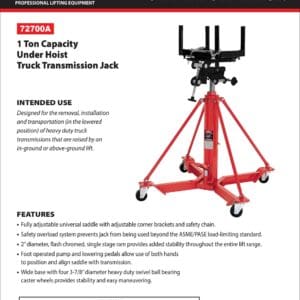 Red Norco 1-ton truck transmission jack