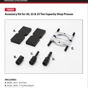 Norco shop press accessory kit with puller