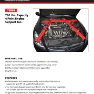 Engine Support Tool, 700 lb. Capacity (Norco: model 78099)