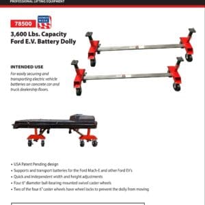 Ford EV Battery Dolly (Norco: model 78500)