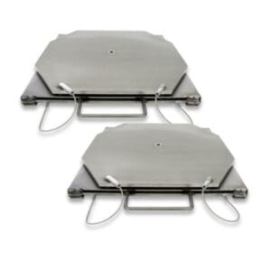 Turntables, Standard Duty, Stainless Steel, with handles, 1-1/2" Height, Set of 2 (QSP: model 25-129)