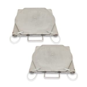 Turntables, Medium-Duty, Stainless Steel, with Handles, 1-1/2" Height, Set of 2 (QSP: model 25-130)