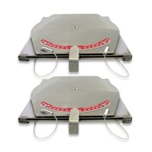 Turntables, Medium-Duty, Stainless Steel, with pointer, 1-1/2" Height, Set of 2 (QSP: model 25-130-P)