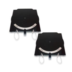 Turntables, Medium-Duty, Mild Steel, with Pointer, 1-1/2" Height, Set of 2 (QSP: model 25-131-P)