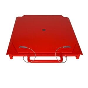 Turntables, Heavy Duty, Mild Steel, with handles, Red, 2-1/2" Height, Set of 2 (QSP: model 25-24)