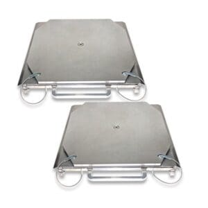 Turntables, Heavy Duty, Stainless Steel, with Handles, 2-1/2" Height, Set of 2 (QSP: model 25-24-S)