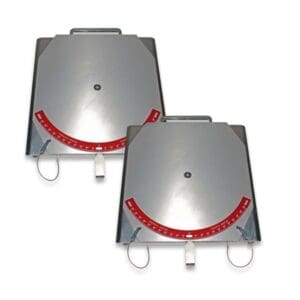 Turntables, Heavy Duty, Stainless Steel, with Pointer, 2-1/2" Height, Set of 2 (QSP: model 25-24-SSP)