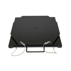 Turntables, Standard Duty, Mild Steel, with Handles, Black, 50mm Height, Set of 2 (QSP: model 25-501)