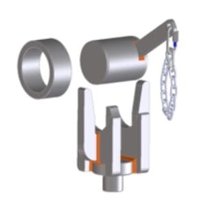 Mobile Column Lift Accessory, Pin Adapter for Multi-Purpose Beam (Stertil-Koni: model 32591040)