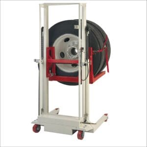 Wheel Dolly, High Lift, 1,000lbs. Capacity, with chain guard, 52" Lifting Height, 12v DC Electric Operation (Stertil-Koni: model SKWD-500E)