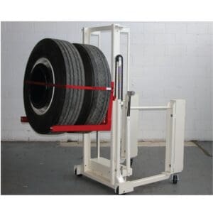 Wheel Dolly, High Lift, 1,000lbs. Capacity, with chain guard, 52" Lifting Height, Pneumatic Operation, Counterbalance Design (Stertil-Koni: model SKWD-501)