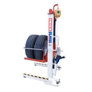 Wheel Dolly, High Lift, 1,100lbs. Capacity, with chain guard, 55.5″ Lifting Height, Pneumatic Operation (Stertil-Koni: model 39350000)